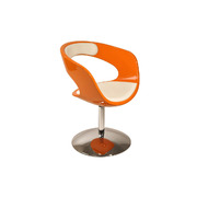 Sill&oacute;n / silla de dise&ntilde;o naranja y blanco GROOVY image pub1