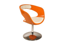 Sill&oacute;n / silla de dise&ntilde;o naranja y blanco GROOVY