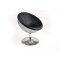 Sill&oacute;n / silla de dise&ntilde;o plateado y negro de ABS y poliuretano Stanley