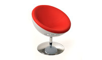 Sill&oacute;n / silla de dise&ntilde;o STANLEY blanco y rojo de ABS y poliuretano 