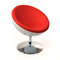 Sill&oacute;n / silla de dise&ntilde;o STANLEY blanco y rojo de ABS y poliuretano 