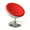 Sill&oacute;n / silla de dise&ntilde;o STANLEY blanco y rojo de ABS y poliuretano  image pub1