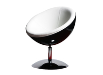 Sill&oacute;n / silla de dise&ntilde;o STANLEY negro y blanco de ABS y poliuretano 