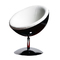 Sill&oacute;n / silla de dise&ntilde;o STANLEY negro y blanco de ABS y poliuretano  image pub1