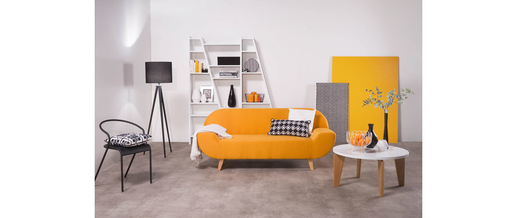 Sofá 2 personas azul - COQUI - Miliboo