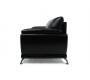 Sofa 2 plazas NUEVA YORK de color negro y de cuero de b&uacute;falo