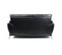Sofa 2 plazas NUEVA YORK de color negro y de cuero de b&uacute;falo