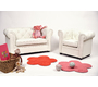 Sof&aacute; BABY CHESTERFIELD  2 plazas de color blanco