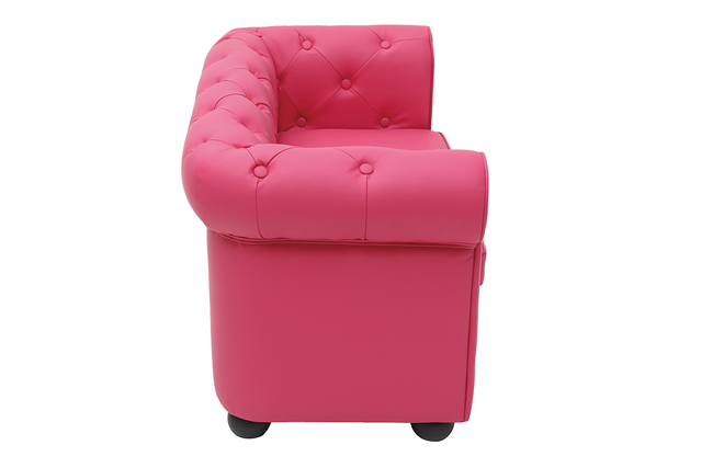 Sof&aacute; BABY CHESTERFIELD  2 plazas de color frambuesa 