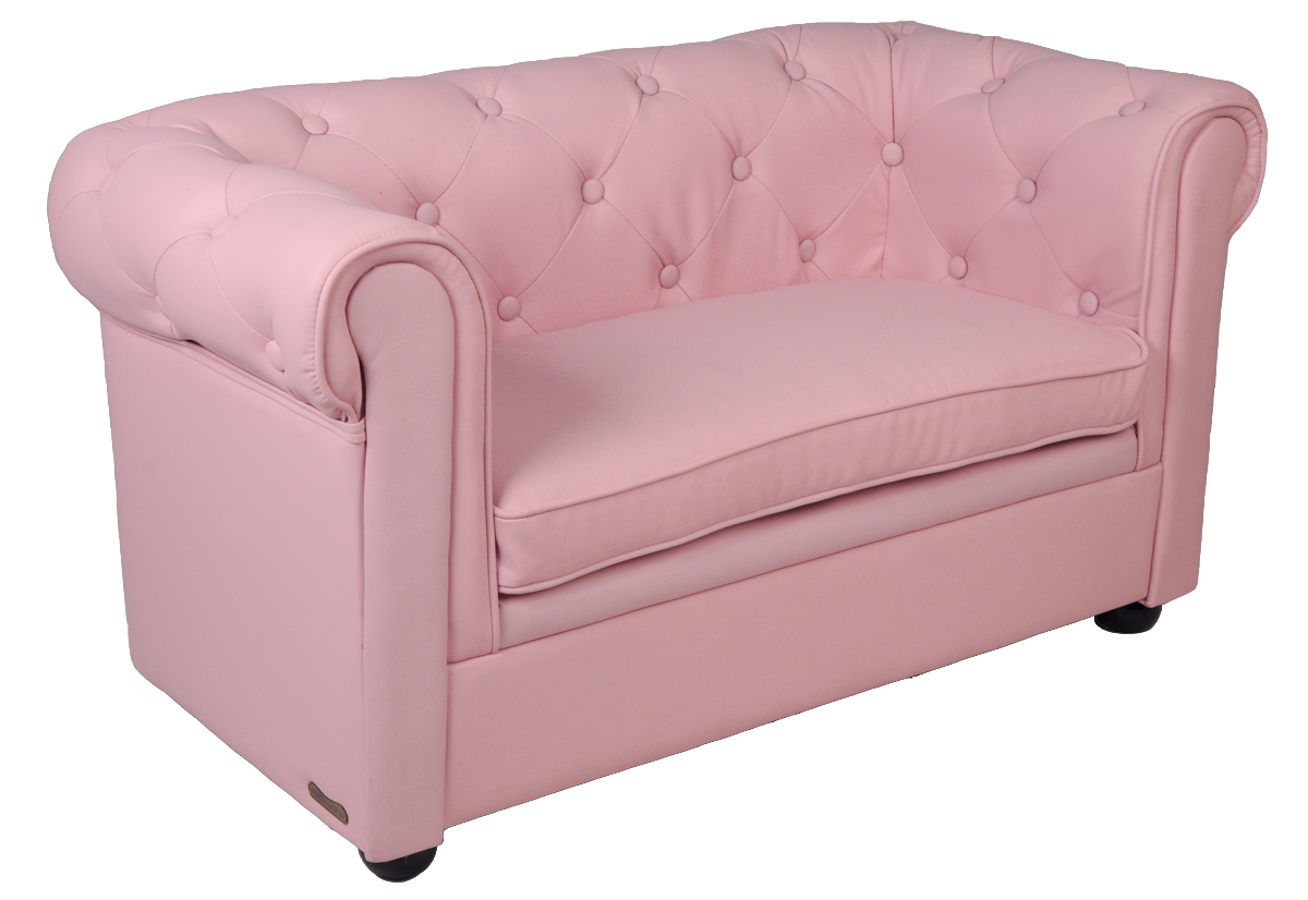 Sof&aacute; BABY CHESTERFIELD  2 plazas de color - rosa claro