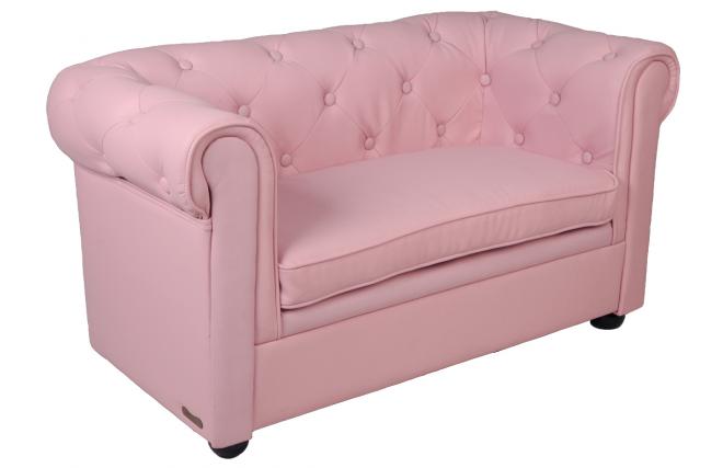 Sof&aacute; BABY CHESTERFIELD  2 plazas de color - rosa claro