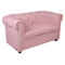 Sof&aacute; BABY CHESTERFIELD  2 plazas de color - rosa claro