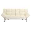 Sofa-cama 3 plazas MANHATTAN color beige y de cuero