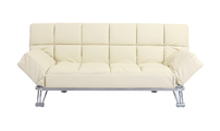 Sofa-cama 3 plazas MANHATTAN color beige y de cuero