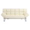 Sofa-cama 3 plazas MANHATTAN color beige y de cuero