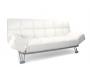 Sof&aacute;-cama 3 plazas MANHATTAN color blanco y de cuero