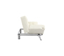 sofa-cama 3 plazas MANHATTAN color blanco y de cuero