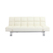 sofa-cama 3 plazas MANHATTAN color blanco y de cuero