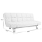 sofa-cama 3 plazas MANHATTAN color blanco y de cuero