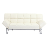 sofa-cama 3 plazas MANHATTAN color blanco y de cuero