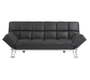Sofa-cama 3 plazas MANHATTAN color negro y cuero