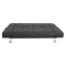 Sofa-cama 3 plazas MANHATTAN color negro y cuero