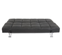 Sofa-cama 3 plazas MANHATTAN color negro y cuero