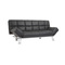 Sofa-cama 3 plazas MANHATTAN color negro y cuero