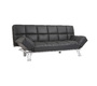 Sofa-cama 3 plazas MANHATTAN color negro y cuero