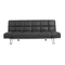 Sofa-cama 3 plazas MANHATTAN color negro y cuero