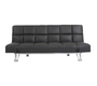 Sofa-cama 3 plazas MANHATTAN color negro y cuero