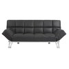 Sofa-cama 3 plazas MANHATTAN color negro y cuero