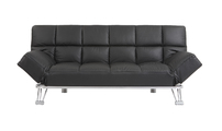 Sofa-cama 3 plazas MANHATTAN color negro y cuero