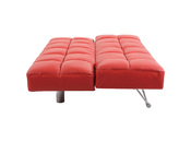 Sofa-cama 3 plazas MANHATTAN color rojo-cuero