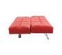 Sofa-cama 3 plazas MANHATTAN color rojo-cuero
