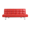 Sofa-cama 3 plazas MANHATTAN color rojo-cuero