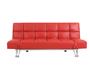 Sofa-cama 3 plazas MANHATTAN color rojo-cuero