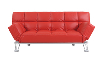Sofa-cama 3 plazas MANHATTAN color rojo-cuero