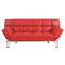Sofa-cama 3 plazas MANHATTAN color rojo-cuero