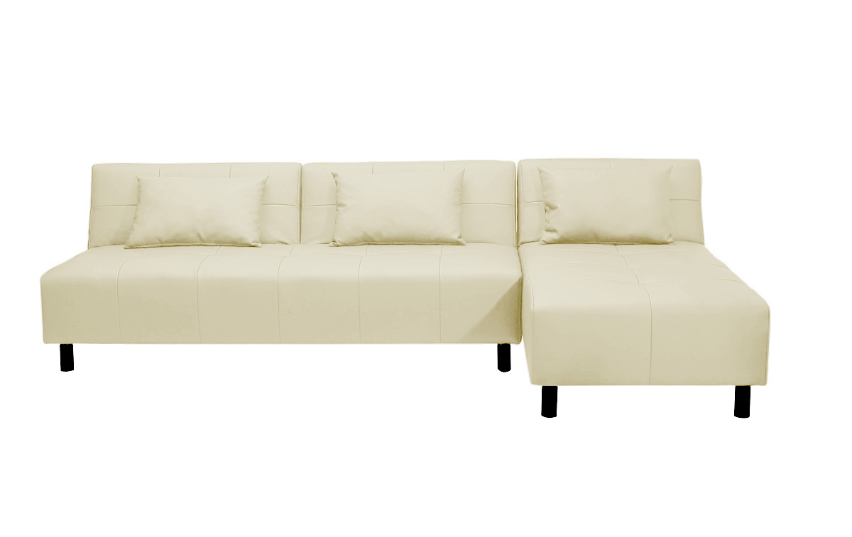 Sof&aacute;-cama rinconero beige de poliuretano HOUSTON
