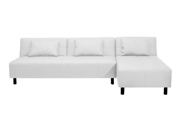 Sof&aacute;-cama  rinconero HOUSTON blanco de poliuretano 