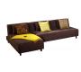Sof&aacute;-cama rinconero  HOUSTON chocolate de micro fibras  image 1