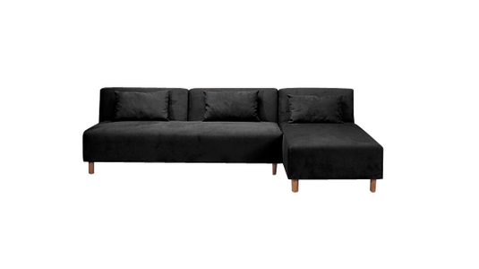Sof&aacute;-cama rinconero HOUSTON negro de micro fibras  image 1