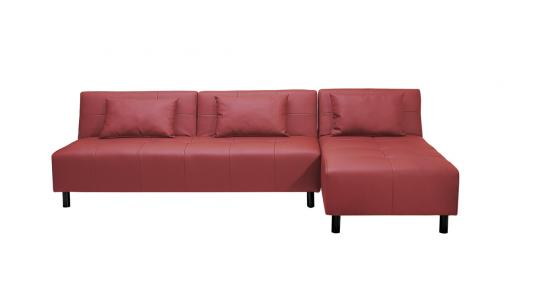 Sof&aacute;-cama rinconero HOUSTON rojo de poliuretano  image 1