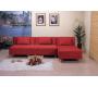 Sof&aacute;-cama rinconero rojo de micro- fibras HOUSTON