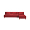 Sof&aacute;-cama rinconero rojo de micro- fibras HOUSTON
