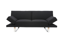 Sof&aacute; convertible de dise&ntilde;o negro ATLANTA