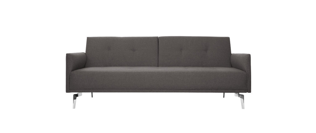 Sofá convertible diseño 3 plazas gris claro ELIN - Miliboo
