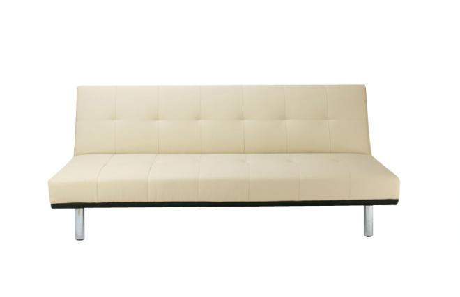 Sof&aacute; moderno 3 plazas beige de poliuretano  PHOENIX