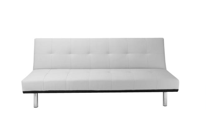 Sof&aacute; moderno 3 plazas blanco de poliuretano PHOENIX